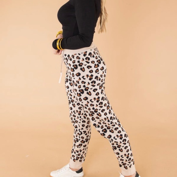 Pants - Leopard Print Joggers